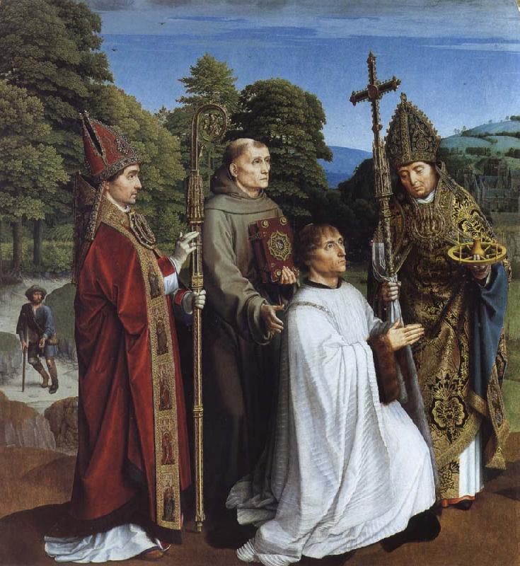 Gerard David Camon Bernardijn Salviati and Saints Martin,Bernardino and Donatian oil painting image